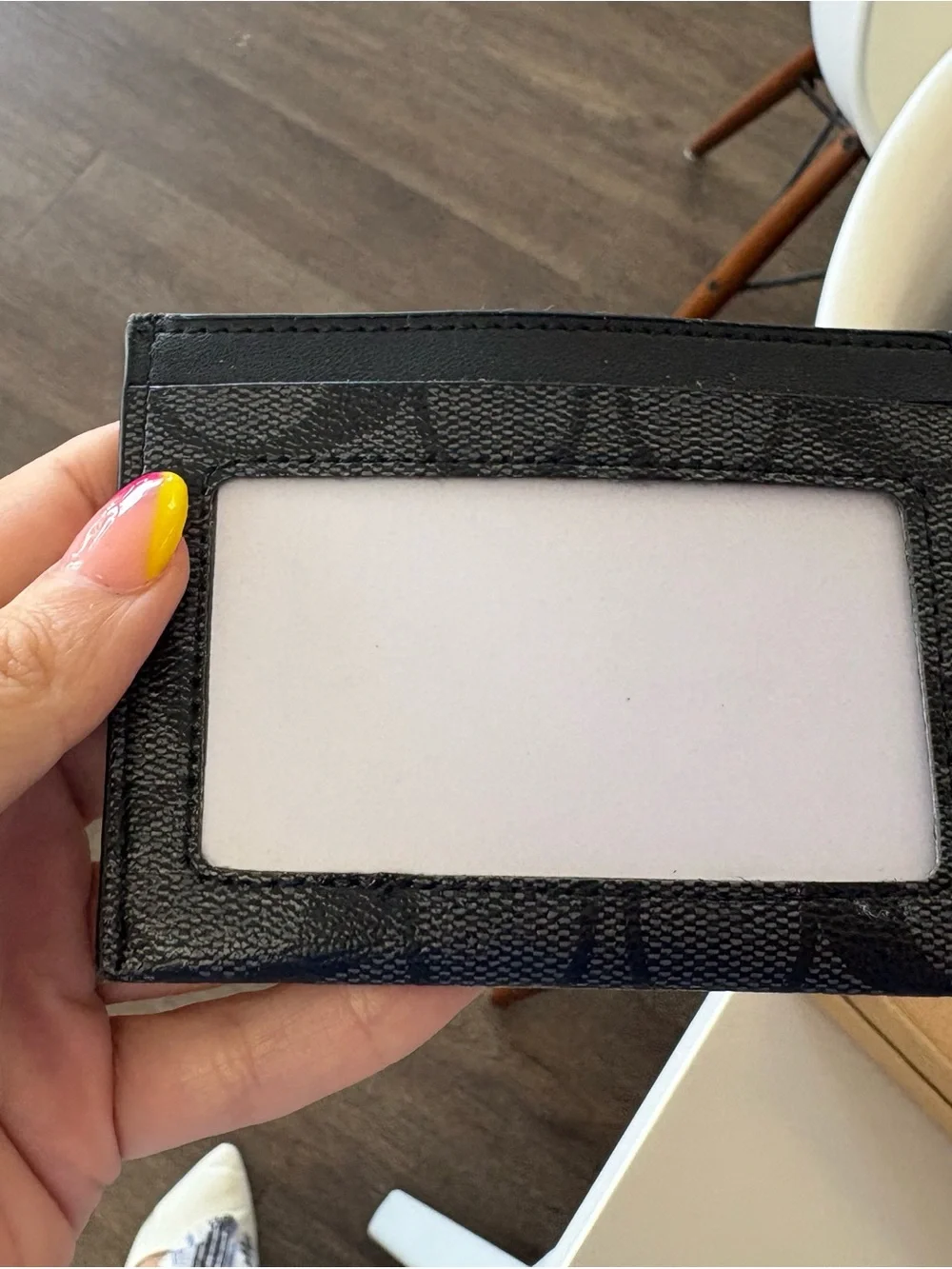 Source Unknown Black and Pink Coach-Style Wallet Set